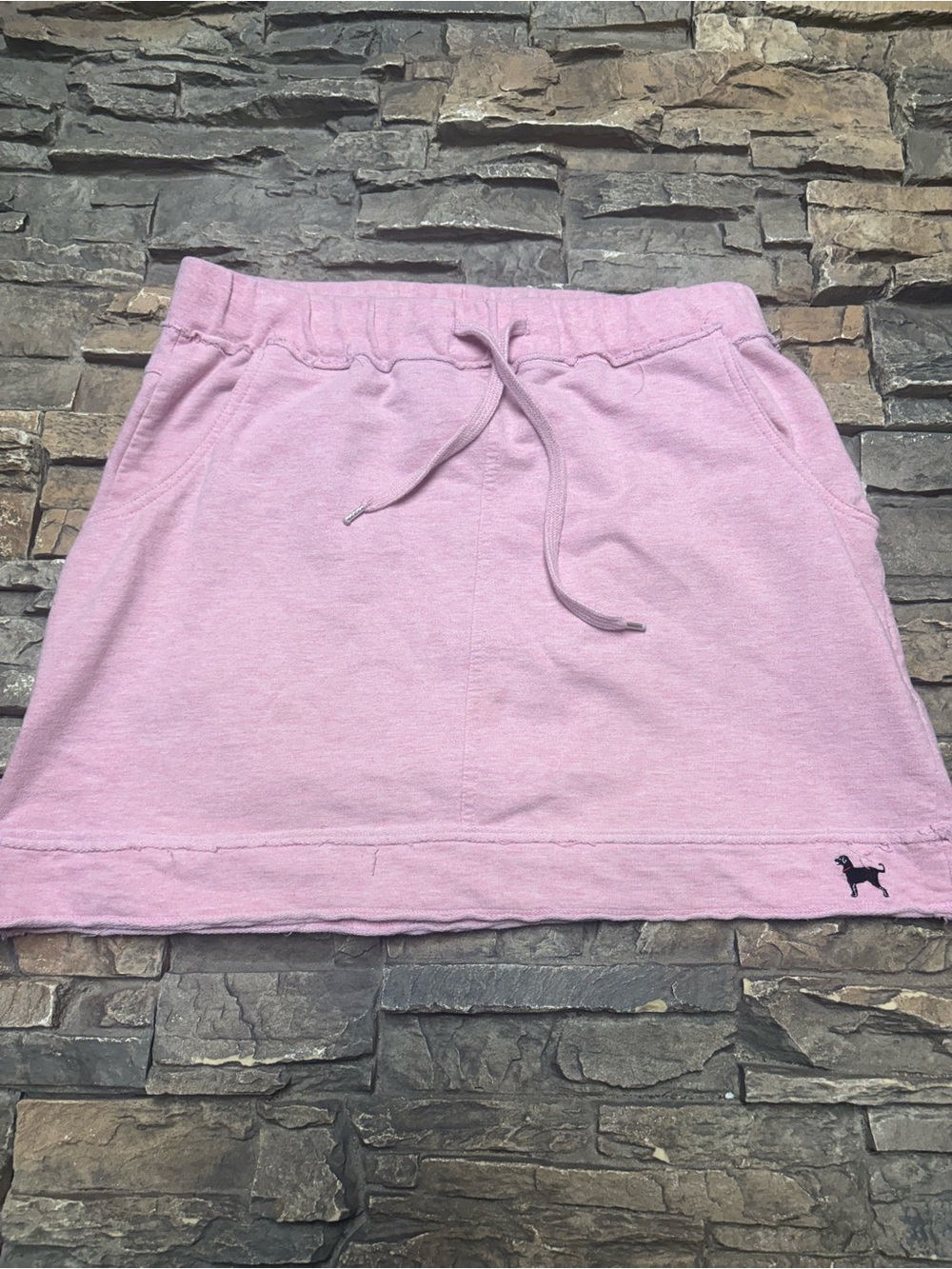 The Black Dog Women’s Pull On Skirt Sz L Pink Pockets Sweatshirt Feel Summer